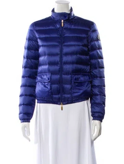Pre-owned Moncler Nylon Down Jacket In Blue