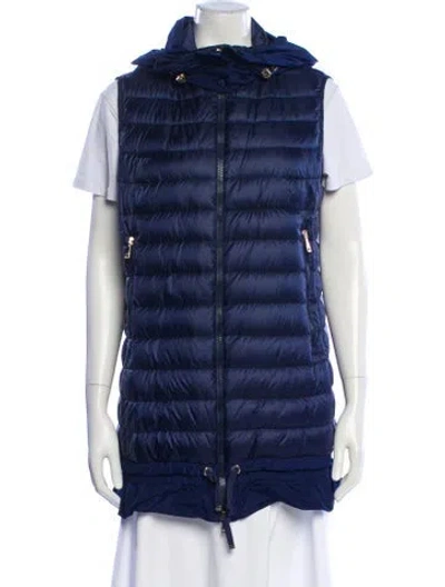 Pre-owned Moncler Nylon Down Jacket In Blue