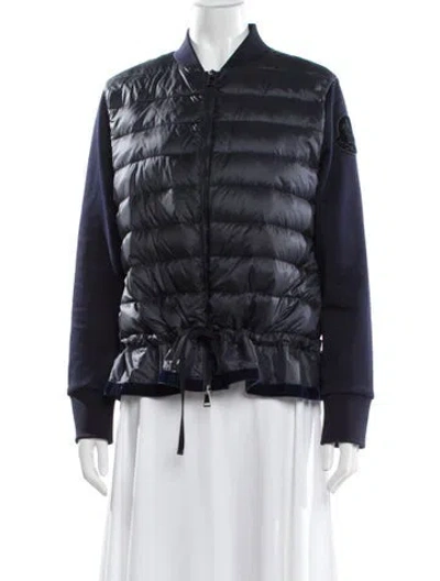 Pre-owned Moncler Nylon Down Jacket In Blue