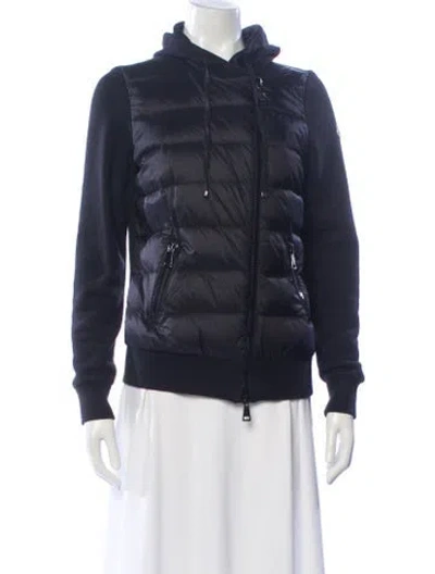 Pre-owned Moncler Nylon Down Jacket In Blue