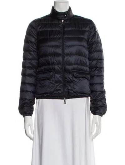 Pre-owned Moncler Nylon Down Jacket In Blue