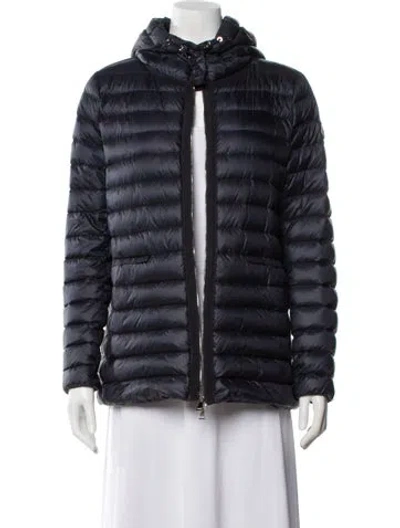 Pre-owned Moncler Nylon Down Jacket In Blue