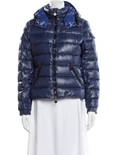 Pre-owned Moncler Nylon Down Jacket In Blue