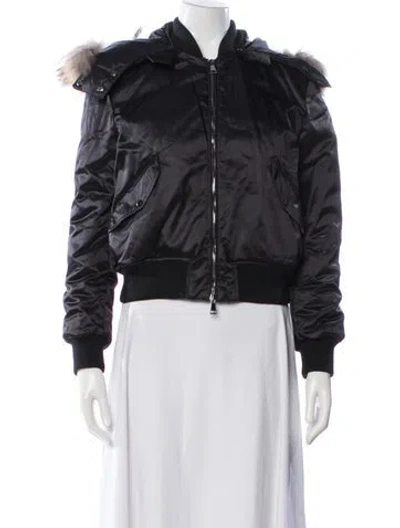 Pre-owned Moncler Nylon Down Jacket In Blue