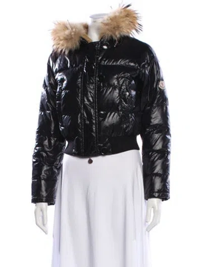 Pre-owned Moncler Nylon Down Jacket In Blue