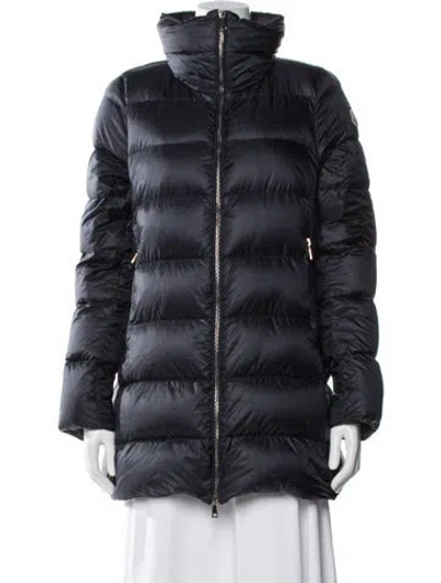 Pre-owned Moncler Nylon Down Jacket In Blue