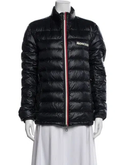 Pre-owned Moncler Nylon Down Jacket In Blue