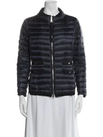 Pre-owned Moncler Nylon Down Jacket In Blue