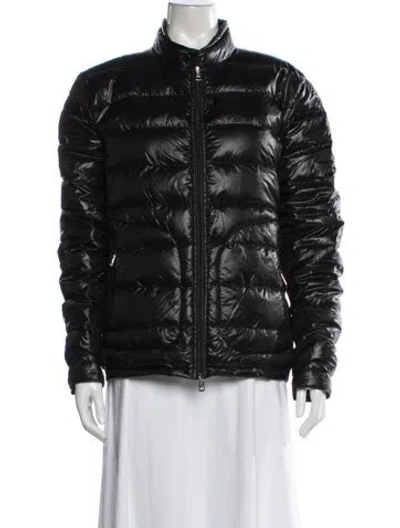 Pre-owned Moncler Nylon Down Jacket In Blue
