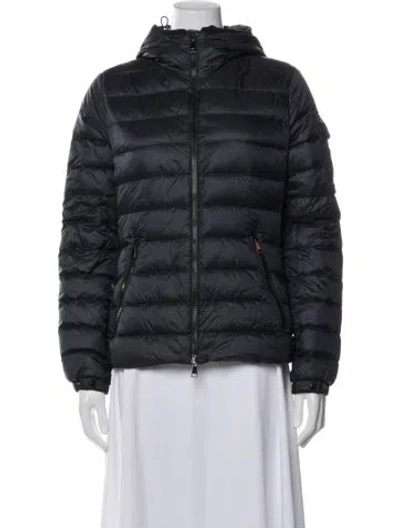 Pre-owned Moncler Nylon Down Jacket In Blue