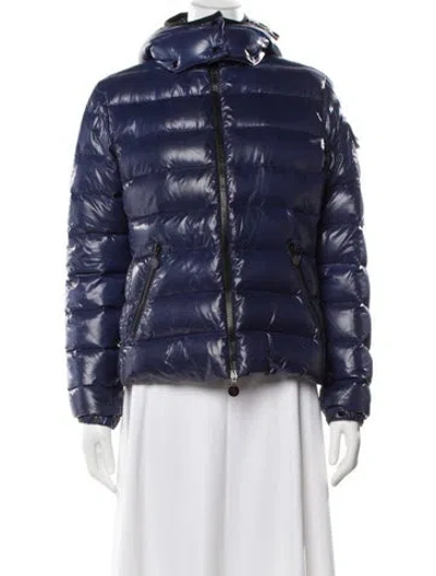 Pre-owned Moncler Nylon Down Jacket In Blue