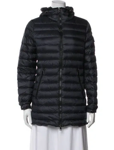 Pre-owned Moncler Nylon Down Jacket In Blue