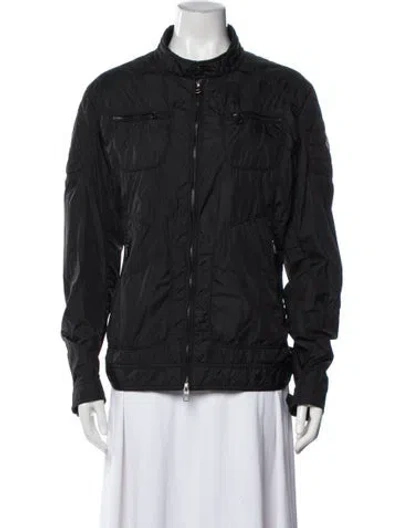 Pre-owned Moncler Nylon Down Jacket In Blue