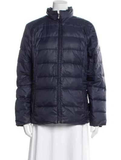 Pre-owned Moncler Nylon Down Jacket In Blue