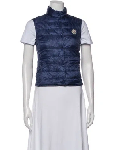 Pre-owned Moncler Nylon Down Jacket In Blue