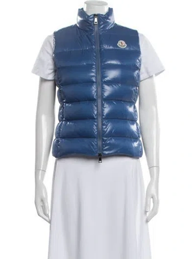 Pre-owned Moncler Nylon Down Jacket In Blue