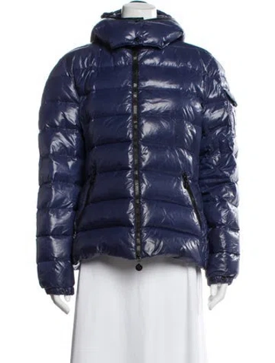 Pre-owned Moncler Nylon Down Jacket In Blue