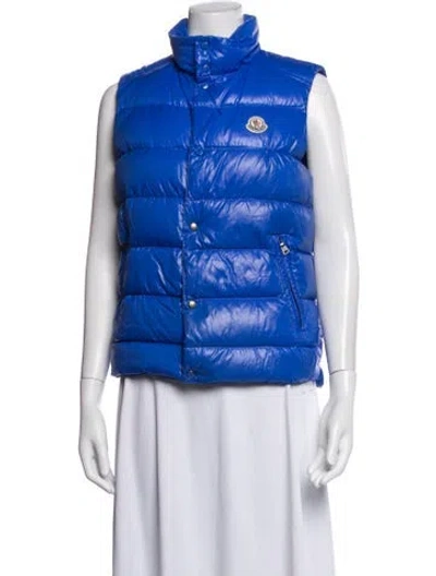 Pre-owned Moncler Nylon Down Jacket In Blue