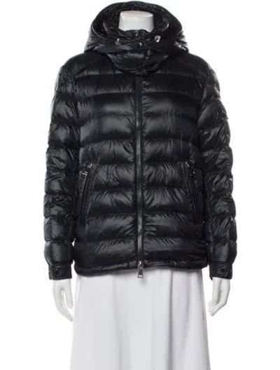 Pre-owned Moncler Nylon Down Jacket In Blue