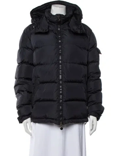 Pre-owned Moncler Nylon Down Jacket In Blue