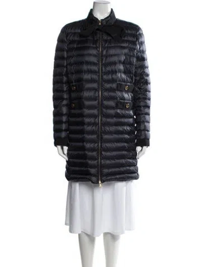 Pre-owned Moncler Nylon Down Jacket In Blue
