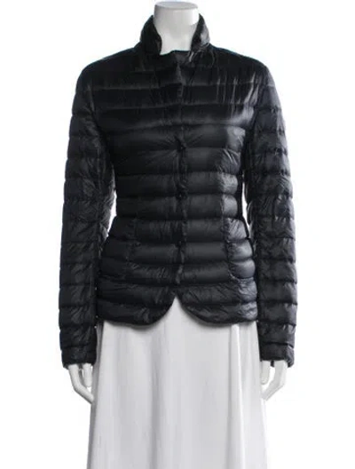 Pre-owned Moncler Nylon Down Jacket In Blue