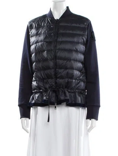 Pre-owned Moncler Nylon Down Jacket In Blue