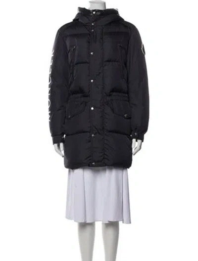 Pre-owned Moncler Nylon Down Jacket In Blue