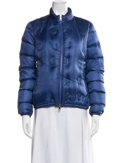 Pre-owned Moncler Nylon Down Jacket In Blue