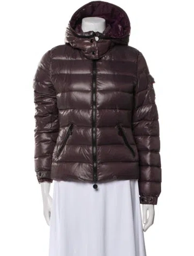 Pre-owned Moncler Nylon Down Jacket In Gray