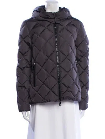 Pre-owned Moncler Nylon Down Jacket In Gray