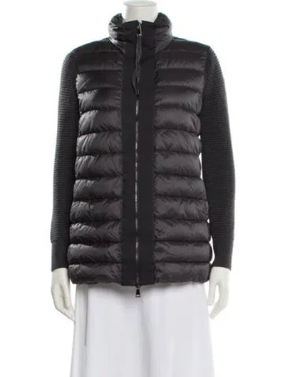 Pre-owned Moncler Nylon Down Jacket In Gray