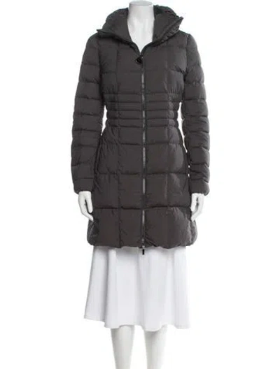 Pre-owned Moncler Nylon Down Jacket In Gray