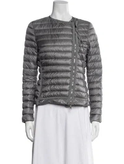 Pre-owned Moncler Nylon Down Jacket In Gray