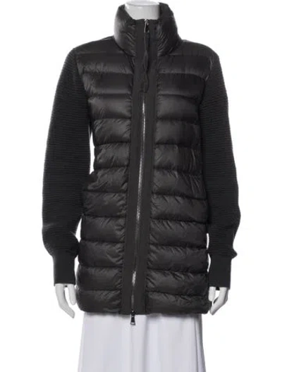 Pre-owned Moncler Nylon Down Jacket In Gray