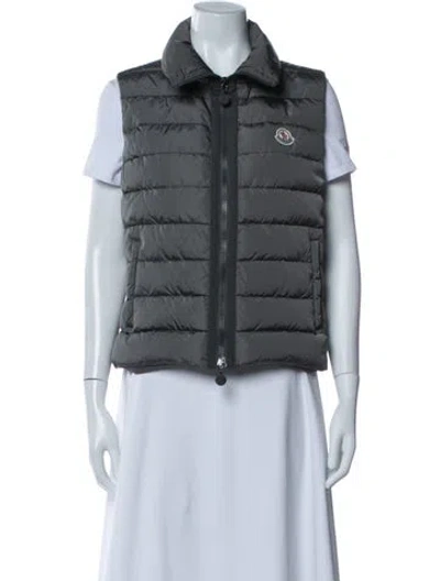 Pre-owned Moncler Nylon Down Jacket In Gray