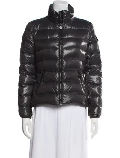 Pre-owned Moncler Nylon Down Jacket In Gray