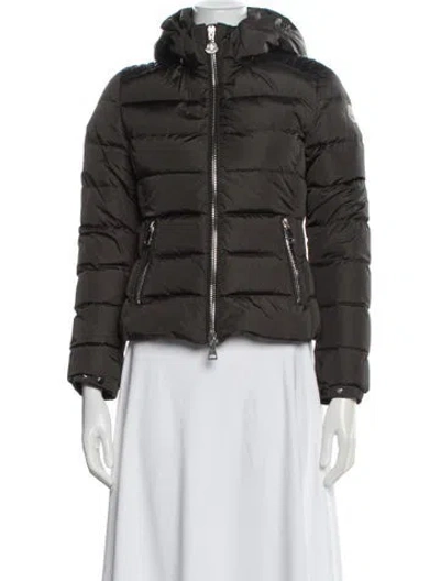 Pre-owned Moncler Nylon Down Jacket In Gray