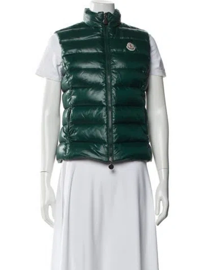 Pre-owned Moncler Nylon Down Jacket In Green