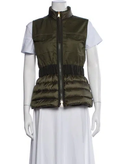 Pre-owned Moncler Nylon Down Jacket In Green