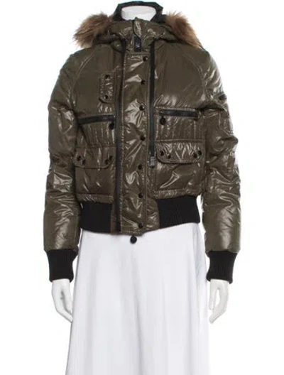 Pre-owned Moncler Nylon Down Jacket In Green