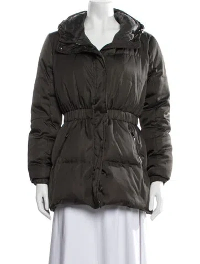 Pre-owned Moncler Nylon Down Jacket In Green