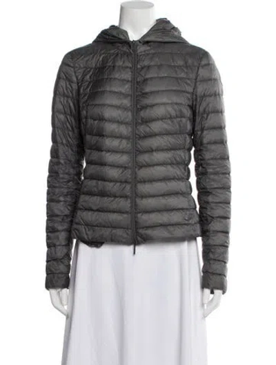 Pre-owned Moncler Nylon Down Jacket In Grey