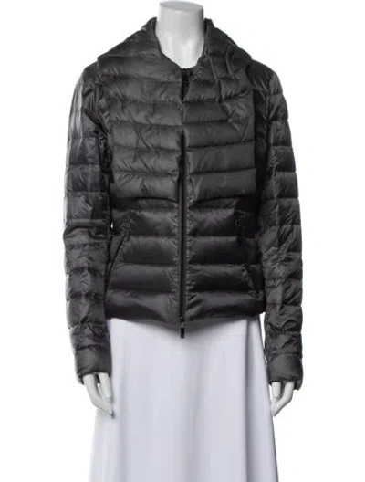 Pre-owned Moncler Nylon Down Jacket In Grey
