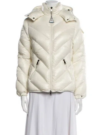 Pre-owned Moncler Nylon Down Jacket In Neutral