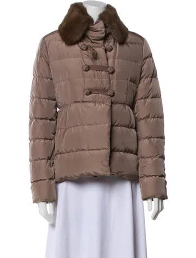Pre-owned Moncler Nylon Down Jacket In Neutral