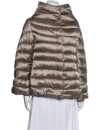 Pre-owned Moncler Nylon Down Jacket In Neutral