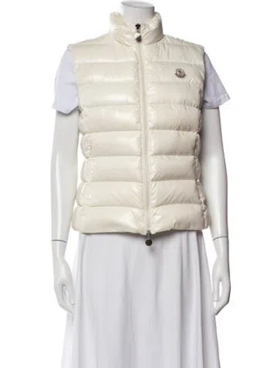 Pre-owned Moncler Nylon Down Jacket In Neutrals