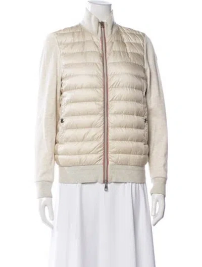 Pre-owned Moncler Nylon Down Jacket In Neutrals