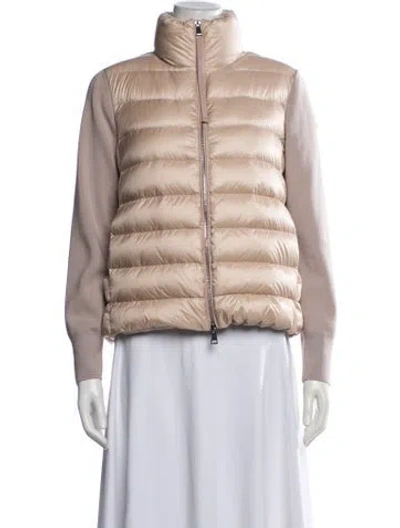 Pre-owned Moncler Nylon Down Jacket In Neutrals